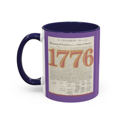 Declaration of Independence Light Purple Accent Mug by theGreenDragonTavern.shop