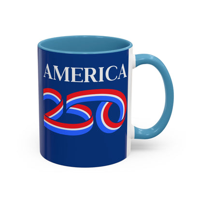 America 250 Dark Blue Accent Mug by theGreenDragonTavern.shop