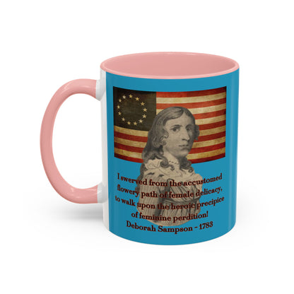 Deborah Sampson, America's Mulan Turquoise Accent Mug by theGreenDragonTavern.shop