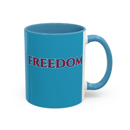 Freedom, Turquoise Accent Mug by theGreenDragonTavern.shop