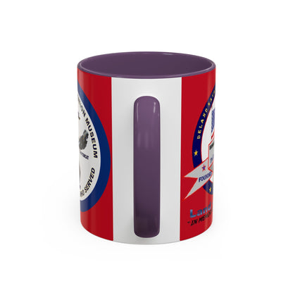 DNASM 2-sided, Founding & Student Art w/Navy Ring Red Accent Mug by theGreenDragonTavern.shop