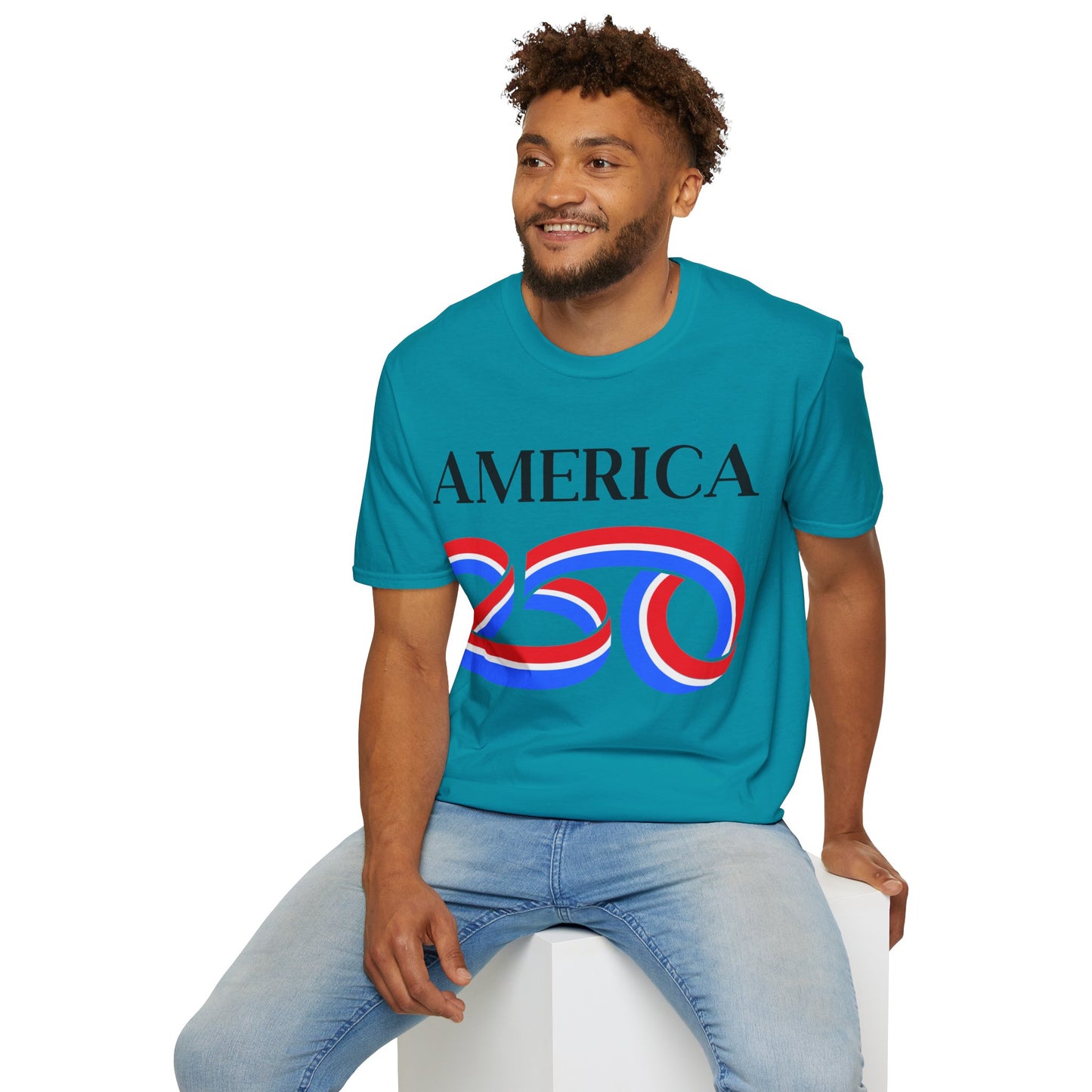 America 250 Black font, Dark colors, Unisex T-Shirt by theGreenDragonTavern.shop