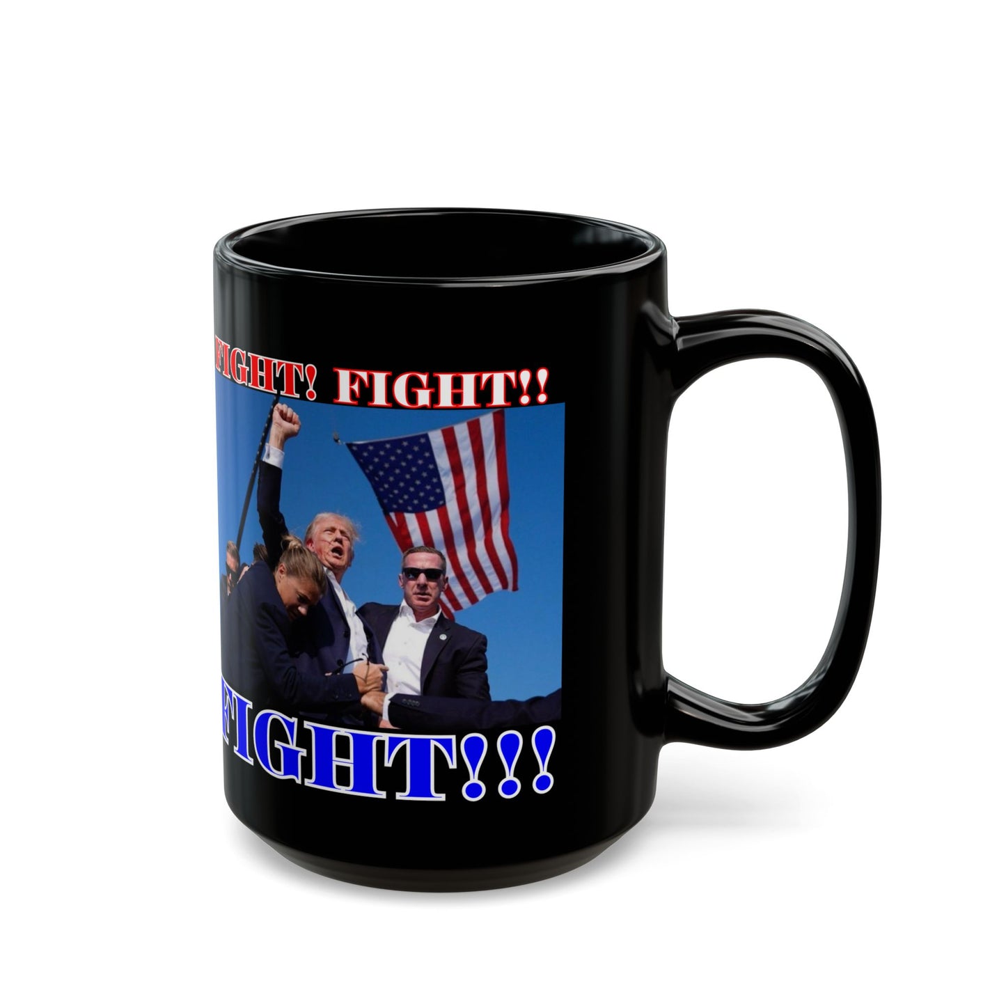 FIGHT! FIGHT!! FIGHT!!! Black Mug by theGreenDragonTavern.shop