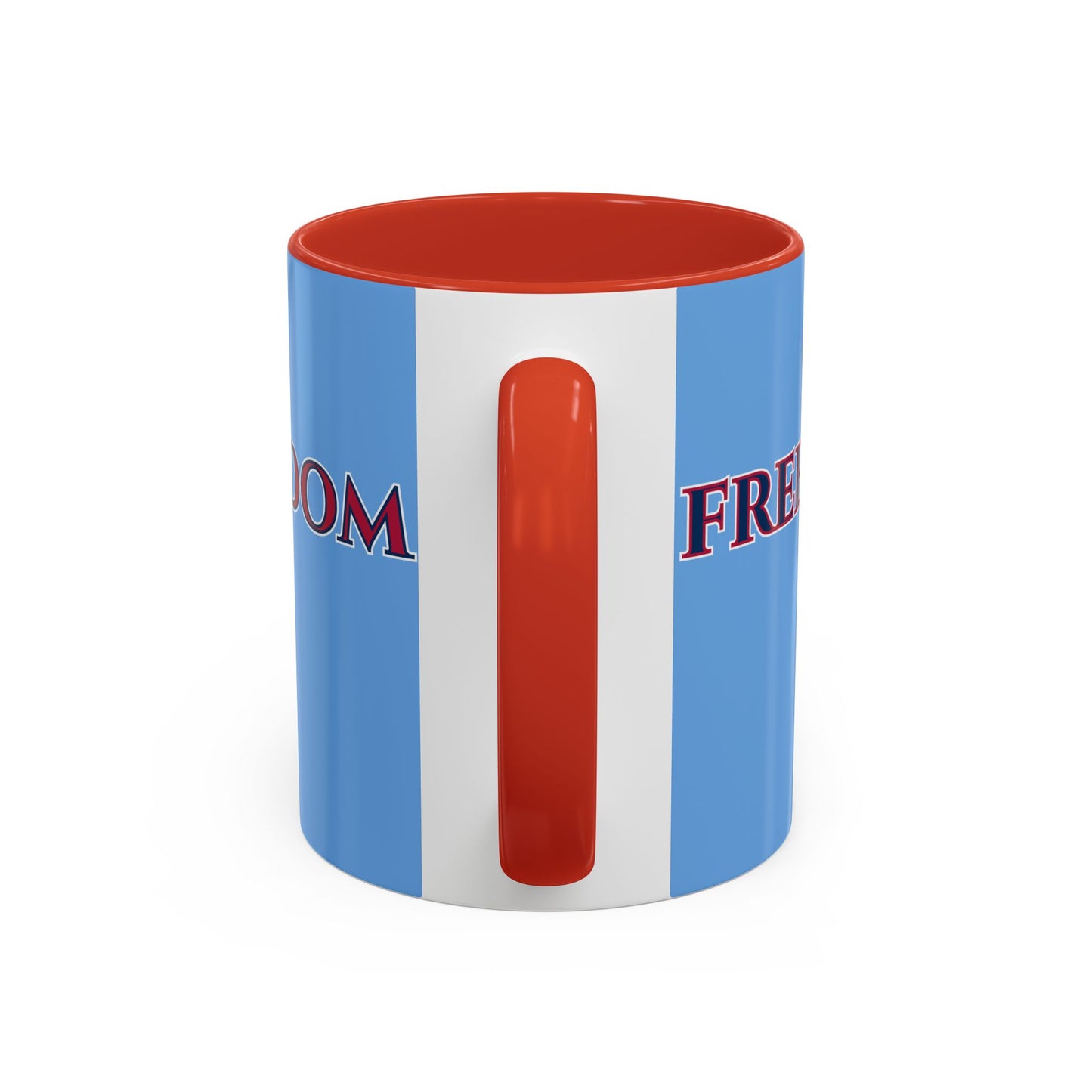 Freedom, Light Blue Accent Mug by theGreenDragonTavern.shop