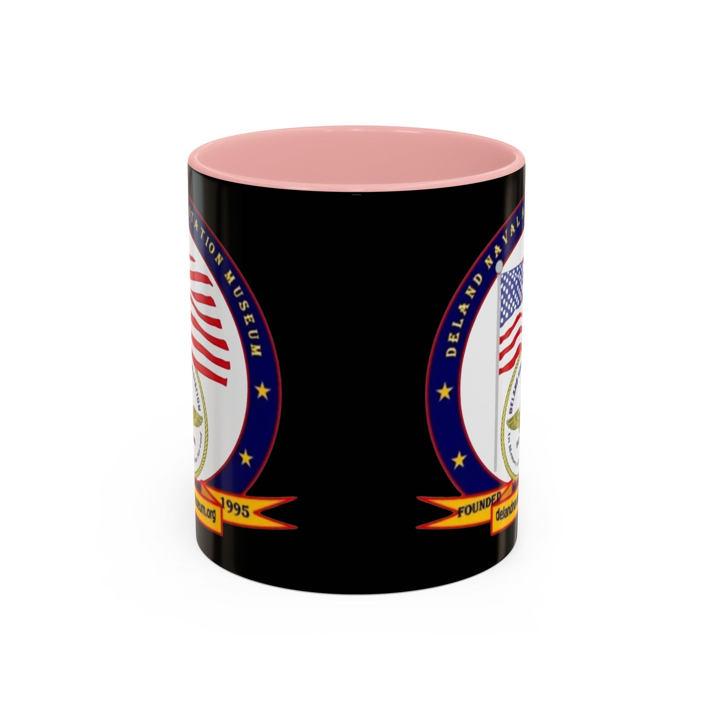 DeLand Naval Air Station Museum Black Accent Mug by theGreenDragonTavern.shop