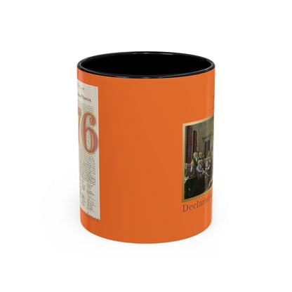 Declaration of Independence Orange Accent Mug by theGreenDragonTavern.shop
