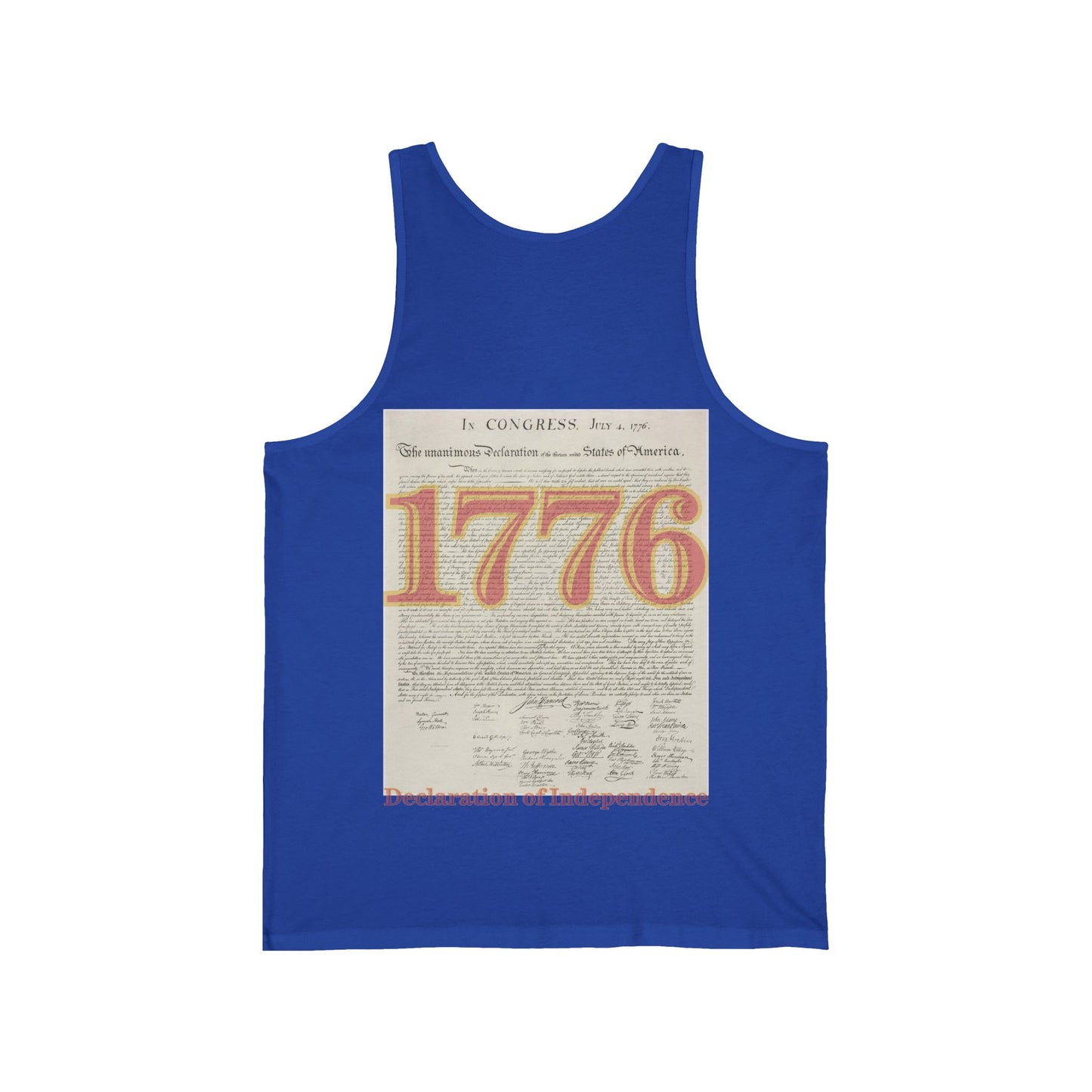 Declaration of Independence Unisex Jersey Tank Top by theGreenDragonTavern.shop