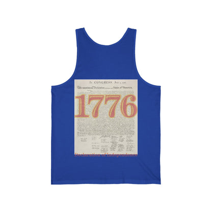 Declaration of Independence Unisex Jersey Tank Top by theGreenDragonTavern.shop