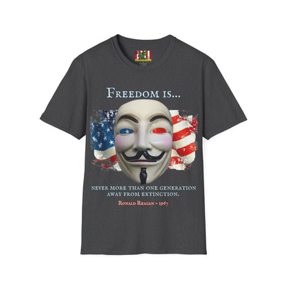 Ronald Reagan Freedom Vendetta Dark colors Unisex T-Shirt by theGreenDragonTavern.shop