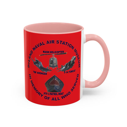 DNASM 2-sided, Founding & Student Art Red Accent Mug by theGreenDragonTavern.shop