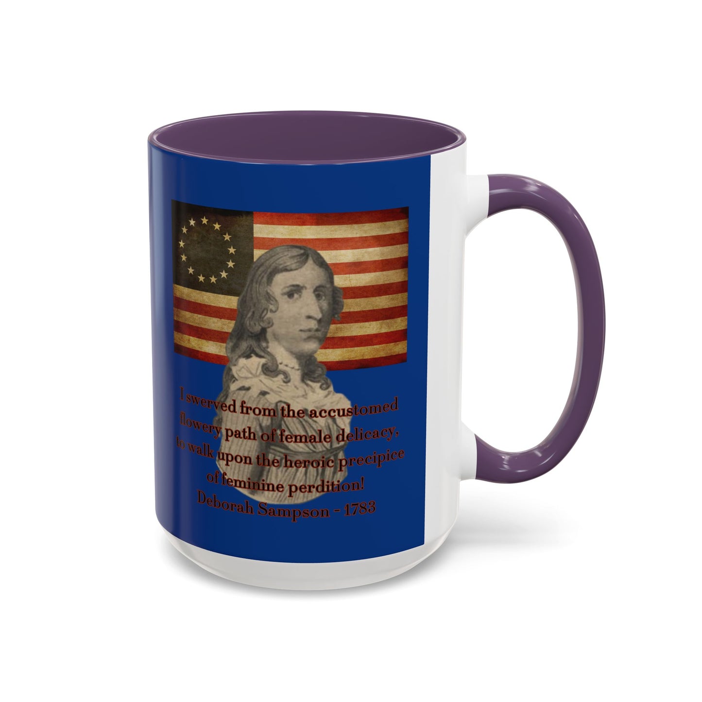Deborah Sampson, America's Mulan Dark Blue Accent Mug by theGreenDragonTavern.shop