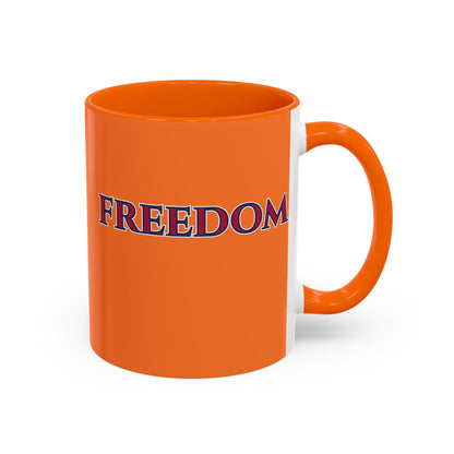 Freedom, Orange Accent Mug by theGreenDragonTavern.shop