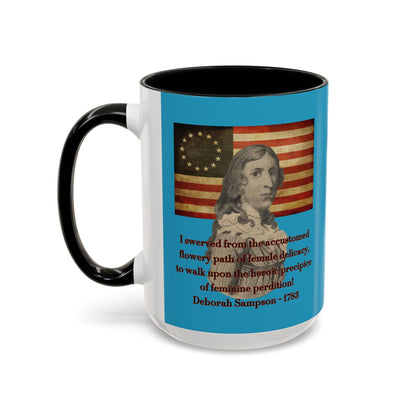 Deborah Sampson, America's Mulan Turquoise Accent Mug by theGreenDragonTavern.shop
