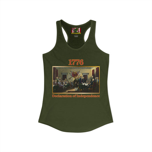Declaration of Independence Women's Racerback Tank Top by theGreenDragonTavern.shop