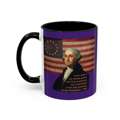 Washington's Earnest Prayer Purple Accent Mug by theGreenDragonTavern.shop