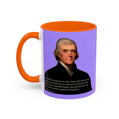 We hold these truths to be self-evident Light Purple Accent Mug by theGreenDragonTavern.shop