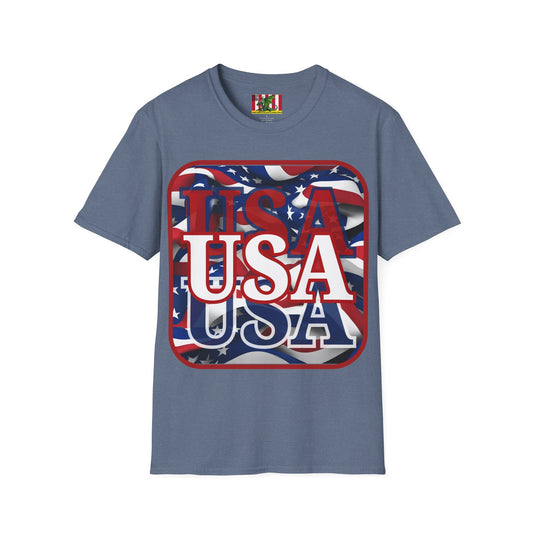 Red WHITE and Blue USA Patriot Dark colors Unisex T-Shirt by theGreenDragonTavern.shop