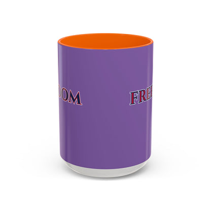 Freedom, Light Purple Accent Mug by theGreenDragonTavern.shop