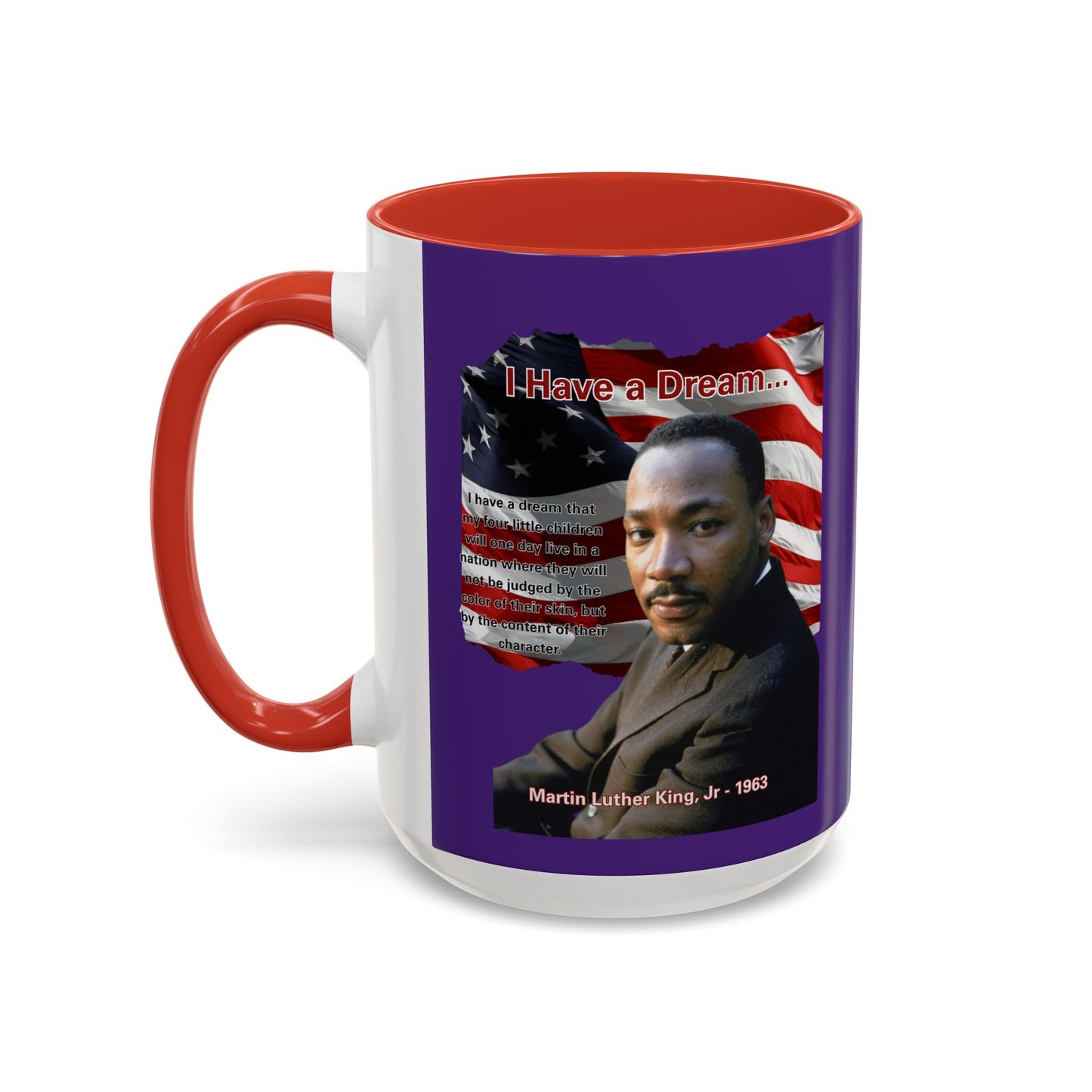 "I Have a Dream" MLKJr Purple Accent Mug by theGreenDragonTavern.shop