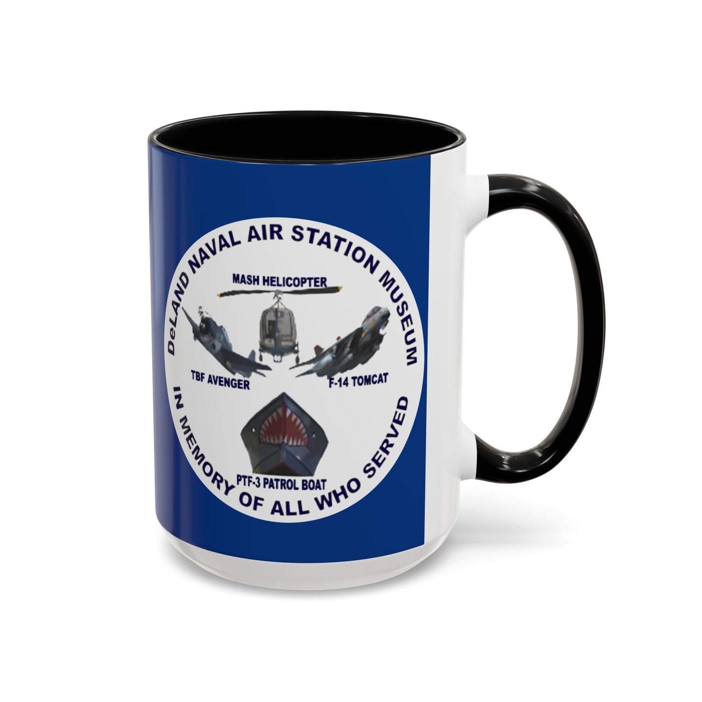 DNASM 2-sided, Founding & Student Art w/WhiteBG Dark Blue Accent Mug by theGreenDragonTavern.shop