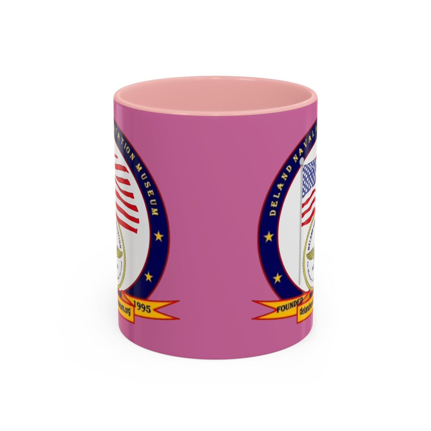 DeLand Naval Air Station Museum Pink Accent Mug by theGreenDragonTavern.shop