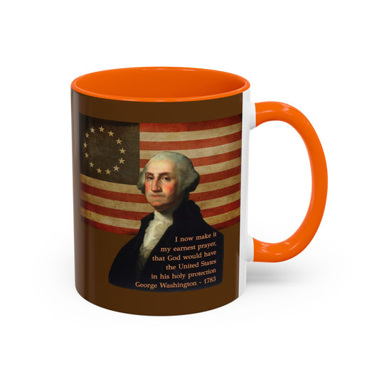 Washington's Earnest Prayer Brown Accent Mug by theGreenDragonTavern.shop