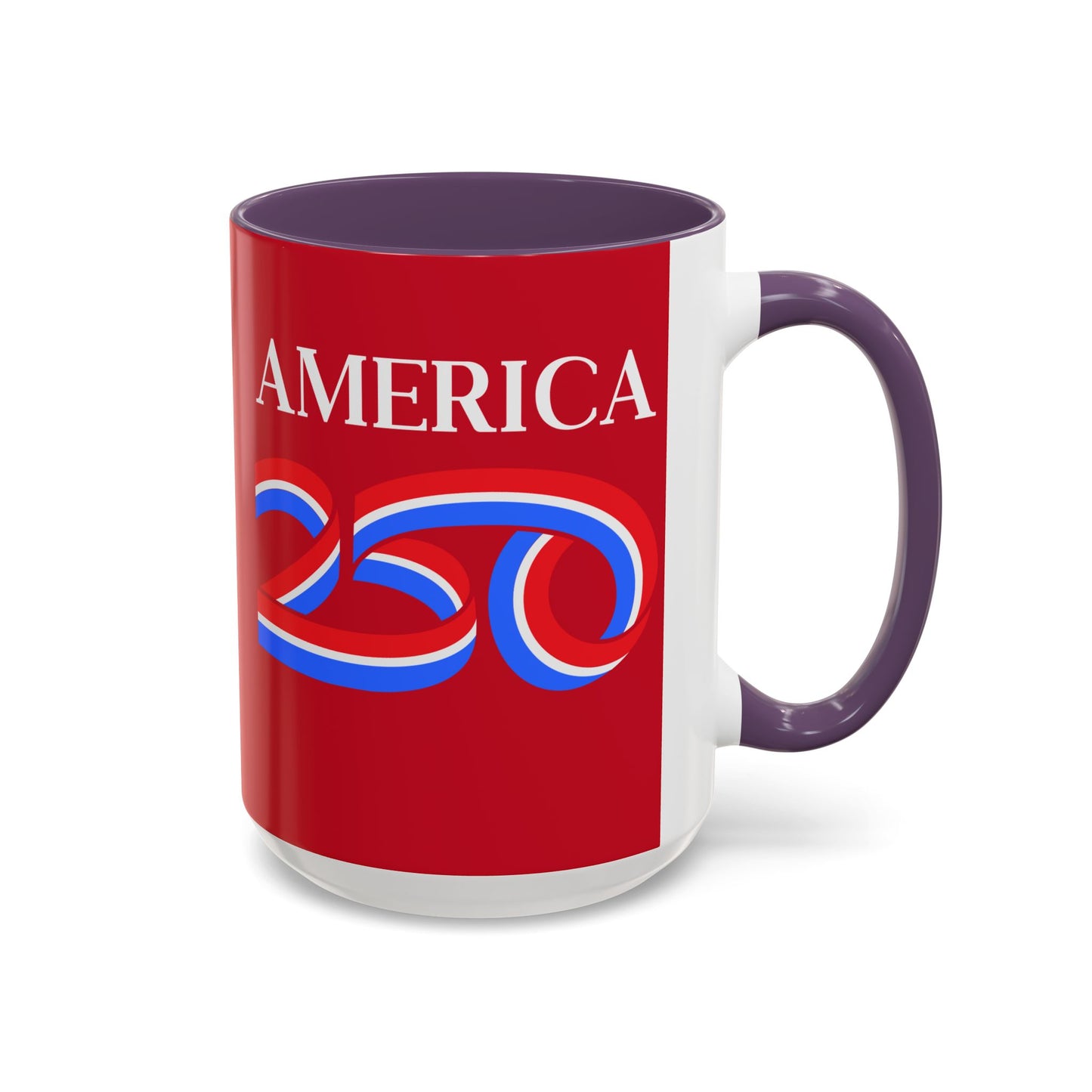 America 250 Red Accent Mug by theGreenDragonTavern.shop