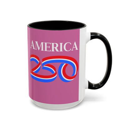 America 250 Pink Accent Mug by theGreenDragonTavern.shop