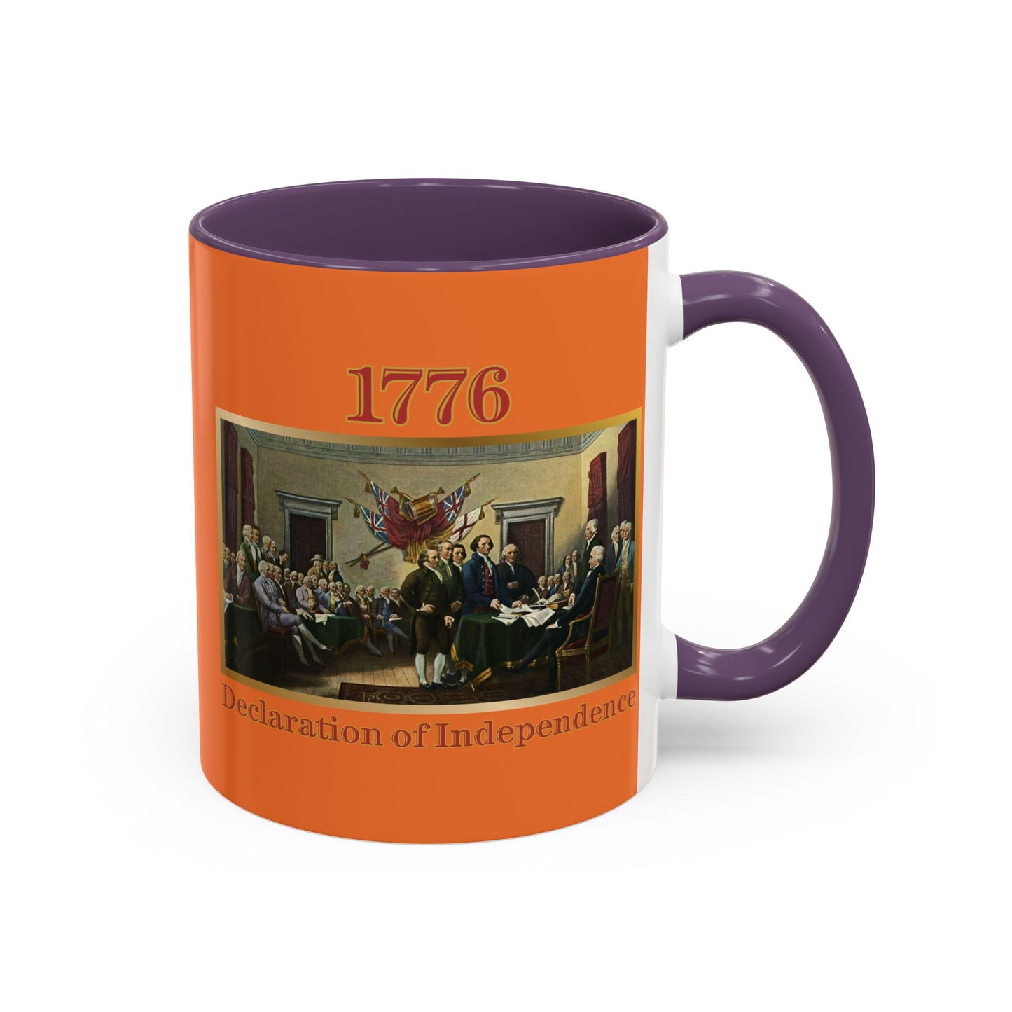 Declaration of Independence Orange Accent Mug by theGreenDragonTavern.shop