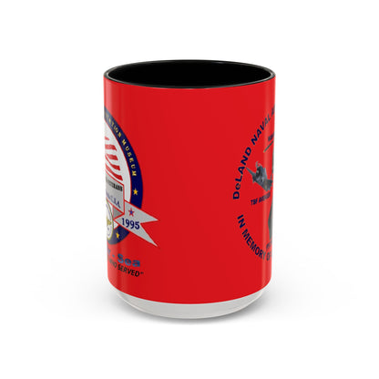 DNASM 2-sided, Founding & Student Art Red Accent Mug by theGreenDragonTavern.shop