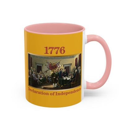 Declaration of Independence Yellow Accent Mug by theGreenDragonTavern.shop