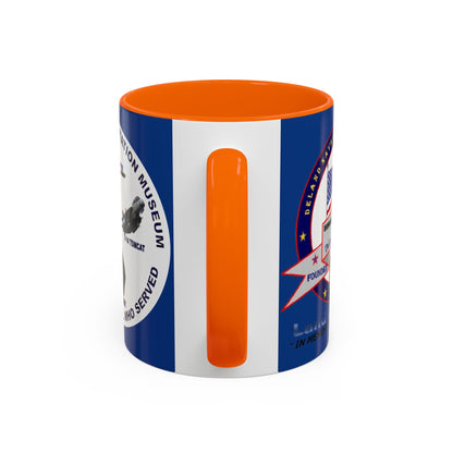 DNASM 2-sided, Founding & Student Art w/WhiteBG Dark Blue Accent Mug by theGreenDragonTavern.shop