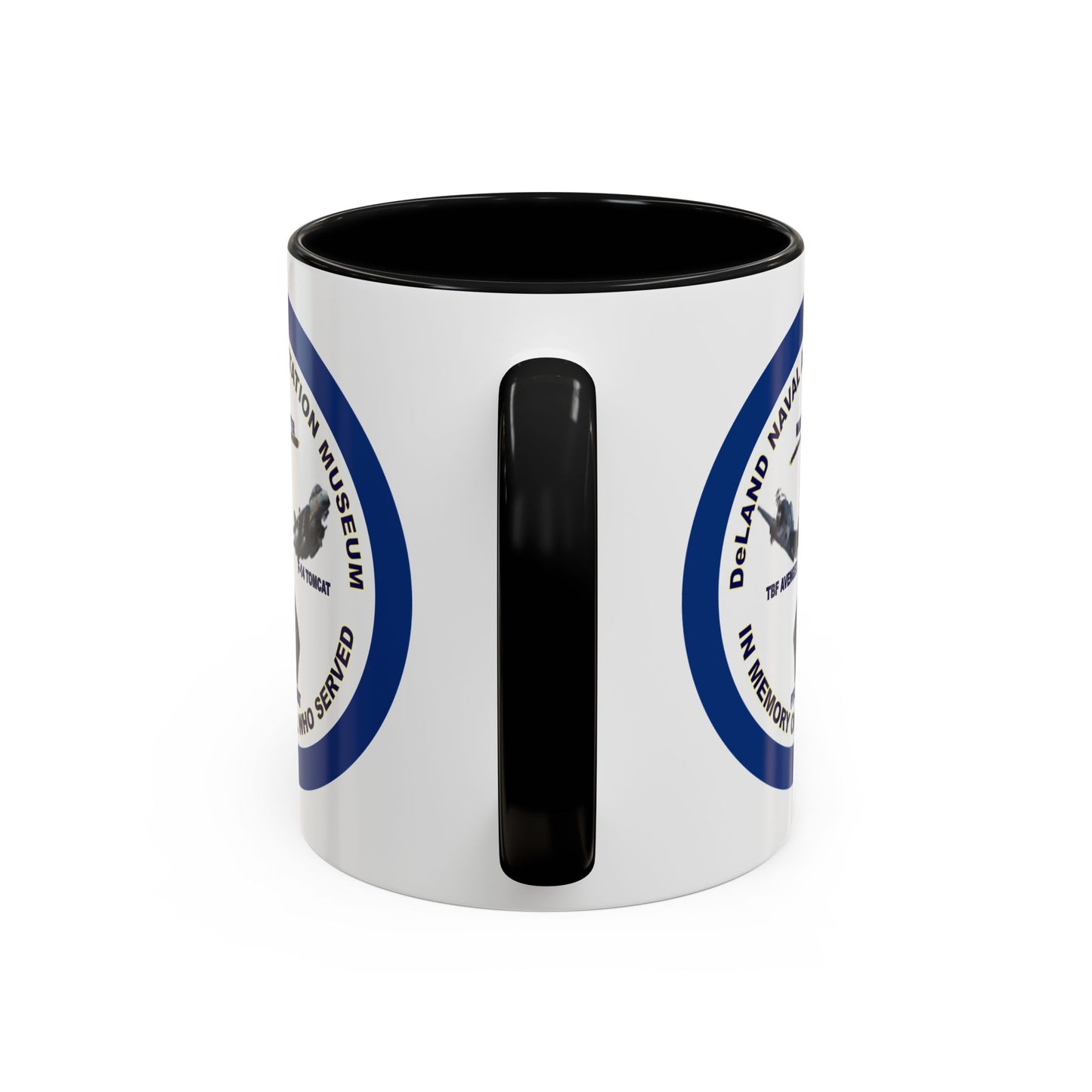 DNASM Student Art Navy Frame White Accent Mug by theGreenDragonTavern.shop