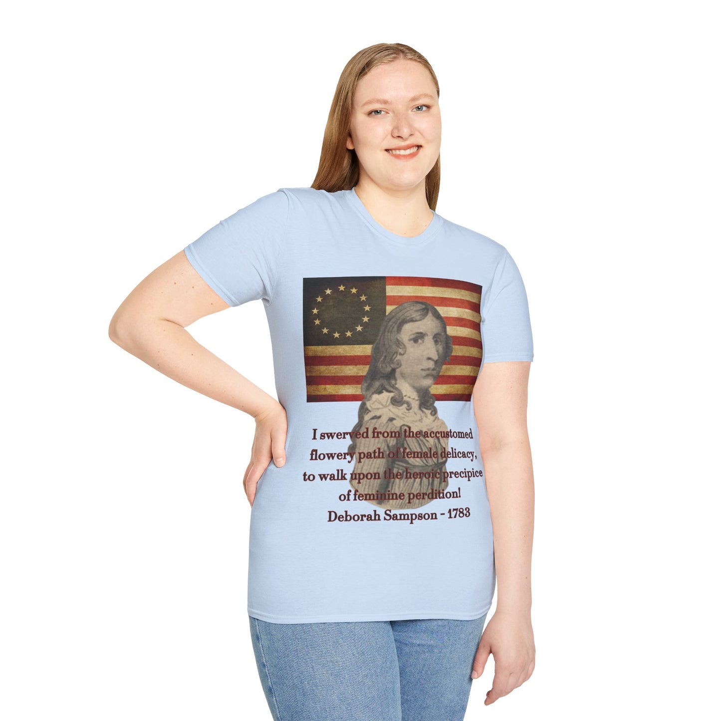 Deborah Sampson, America's Mulan Light colors Unisex T-Shirt by theGreenDragonTavern.shop