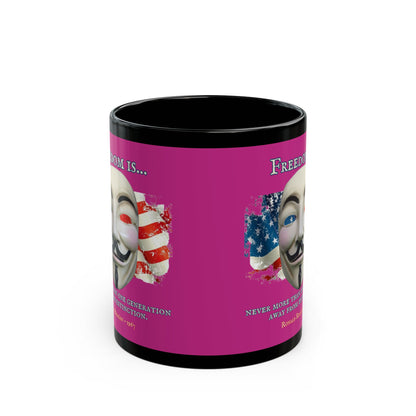Ronald Reagan Freedom Vendetta Pink Mug by theGreenDragonTavern.shop