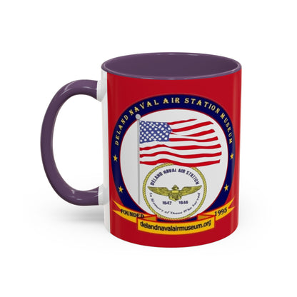 DeLand Naval Air Station Museum Red Accent Mug by theGreenDragonTavern.shop