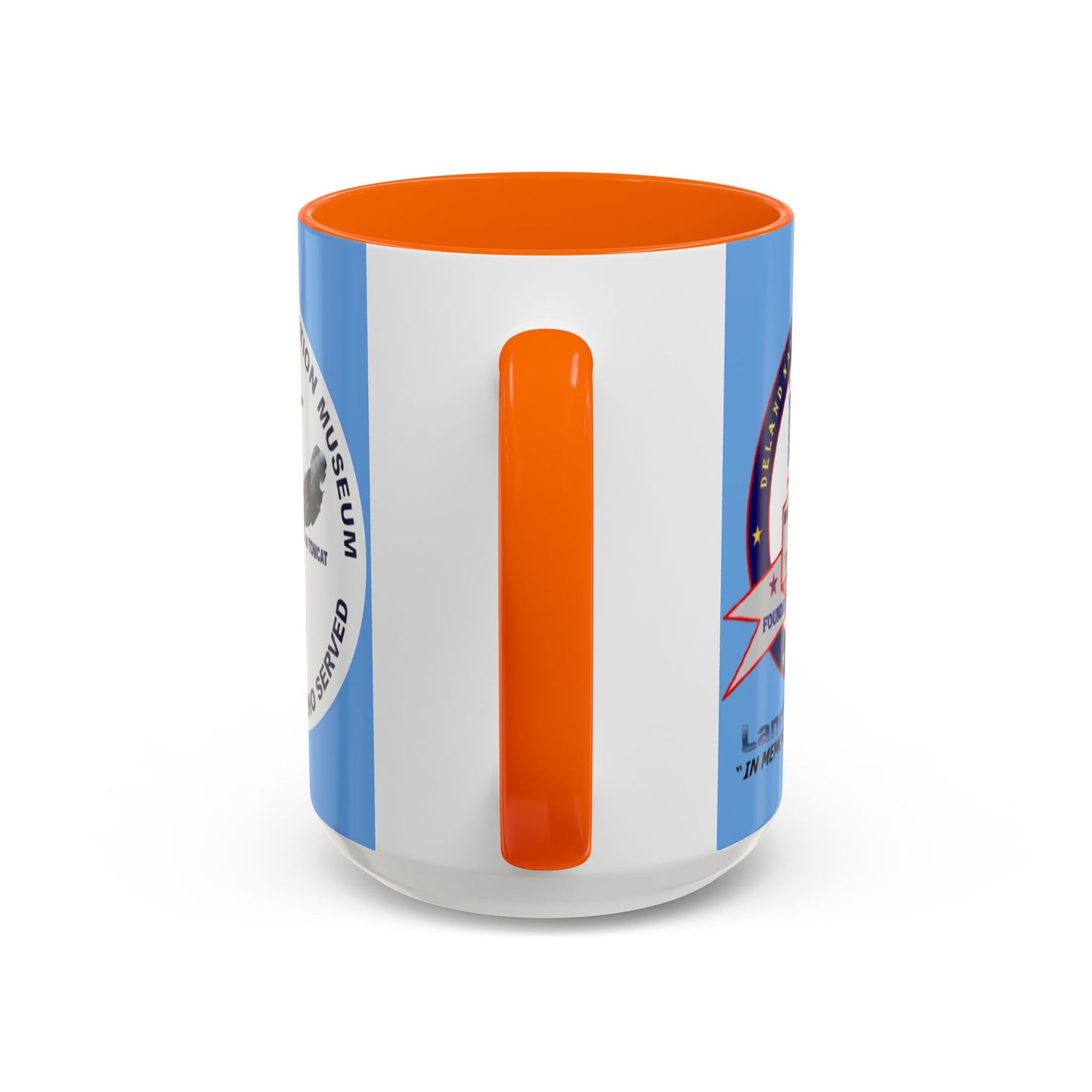 DNASM 2-sided, Founding & Student Art w/WhiteBG Light Blue Accent Mug by theGreenDragonTavern.shop