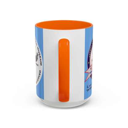 DNASM 2-sided, Founding & Student Art w/WhiteBG Light Blue Accent Mug by theGreenDragonTavern.shop