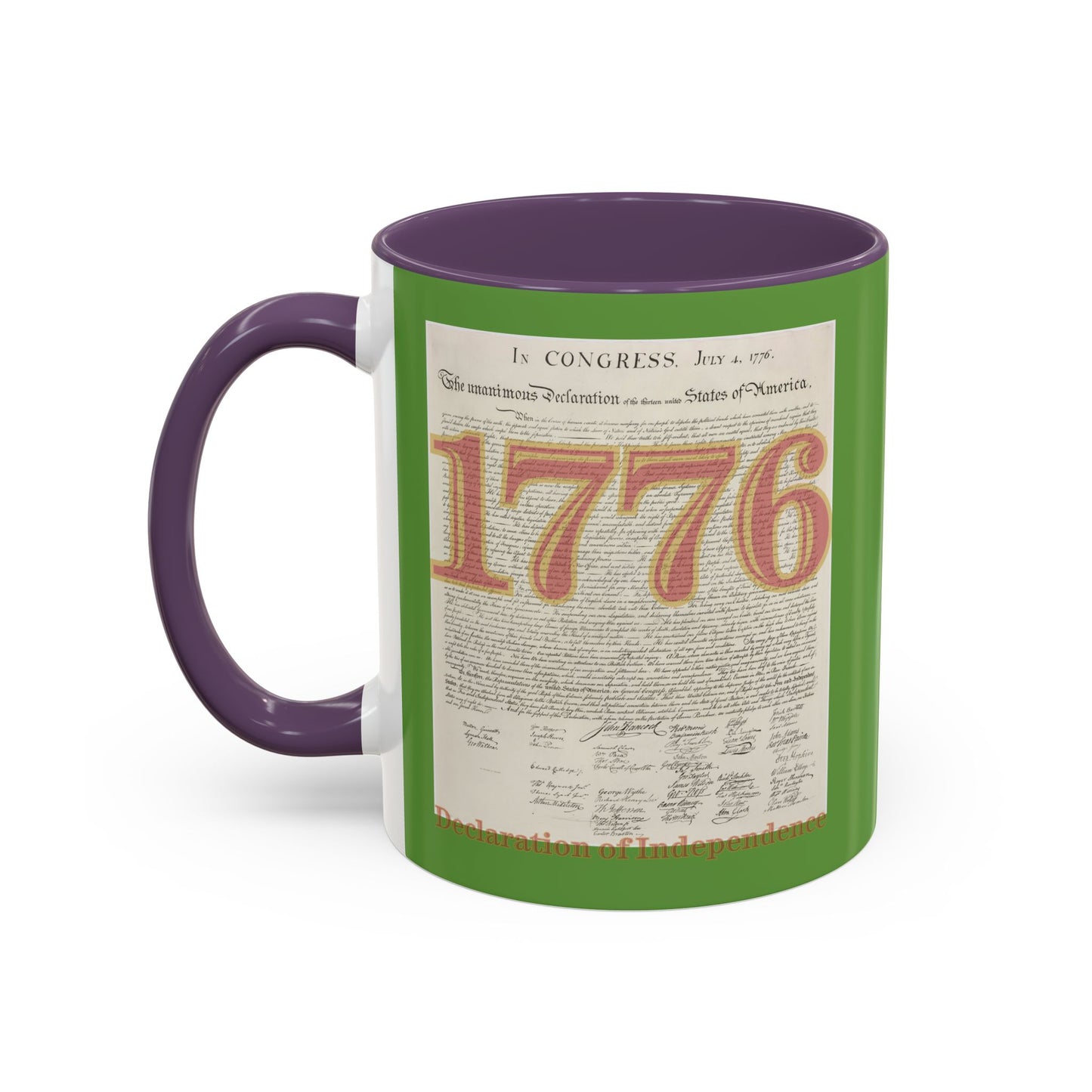 Declaration of Independence Green Accent Mug by theGreenDragonTavern.shop