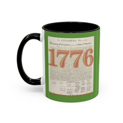 Declaration of Independence Green Accent Mug by theGreenDragonTavern.shop