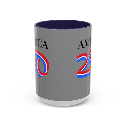 America 250 Grey Accent Mug by theGreenDragonTavern.shop