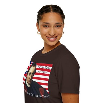 Patrick Henry Dark colors Unisex T-Shirt by theGreenDragonTavern.shop