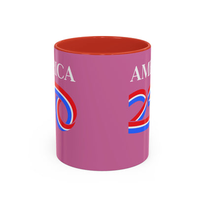 America 250 Pink Accent Mug by theGreenDragonTavern.shop