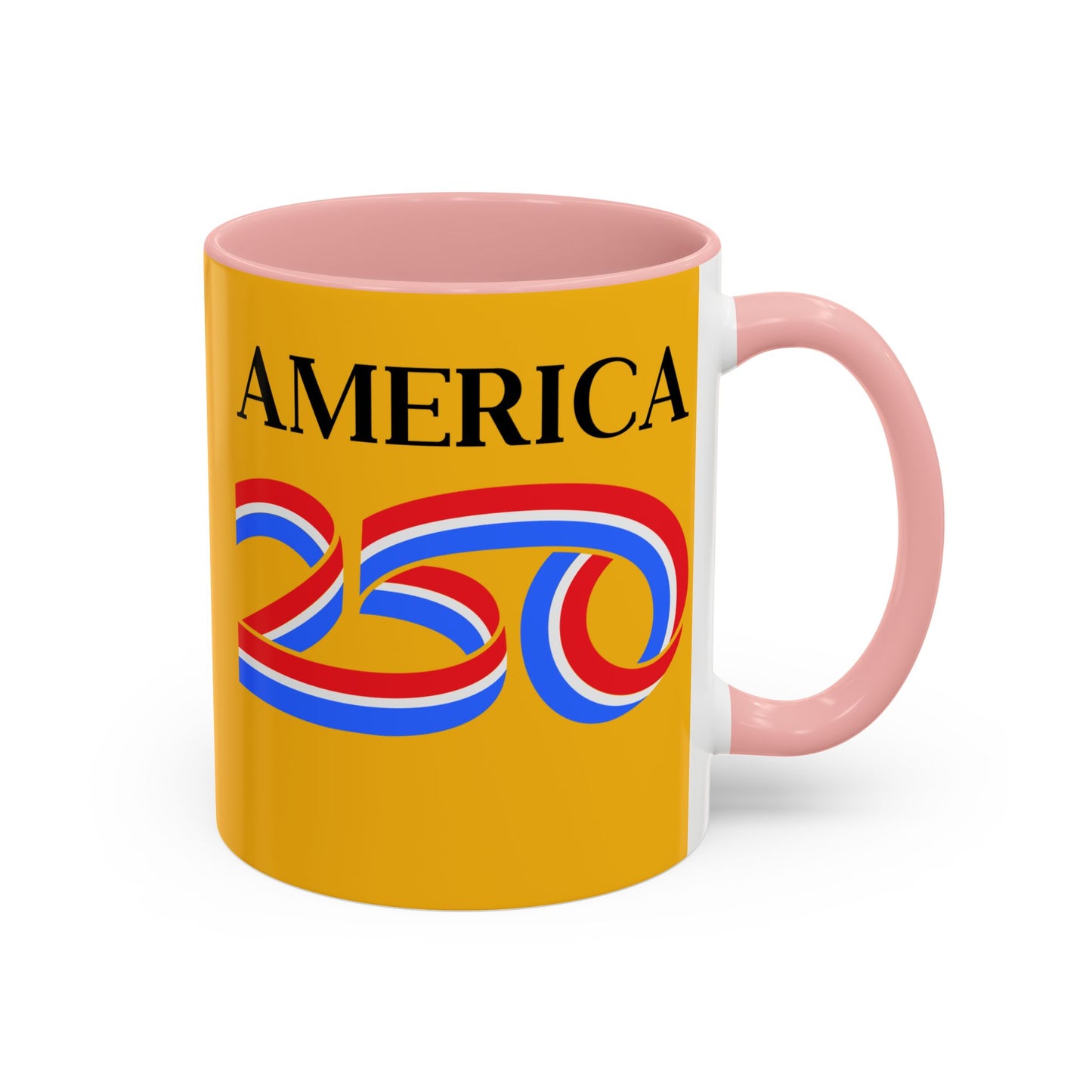America 250 Yellow Accent Mug by theGreenDragonTavern.shop