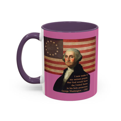 Washington's Earnest Prayer Pink Accent Mug by theGreenDragonTavern.shop