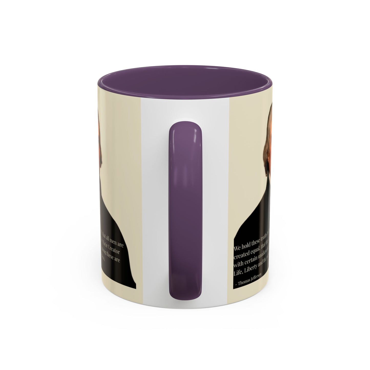 We hold these truths to be self-evident Parchment Yellow Accent Mug by theGreenDragonTavern.shop
