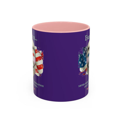 Ronald Reagan Freedom Vendetta Purple Accent Mug by theGreenDragonTavern.shop