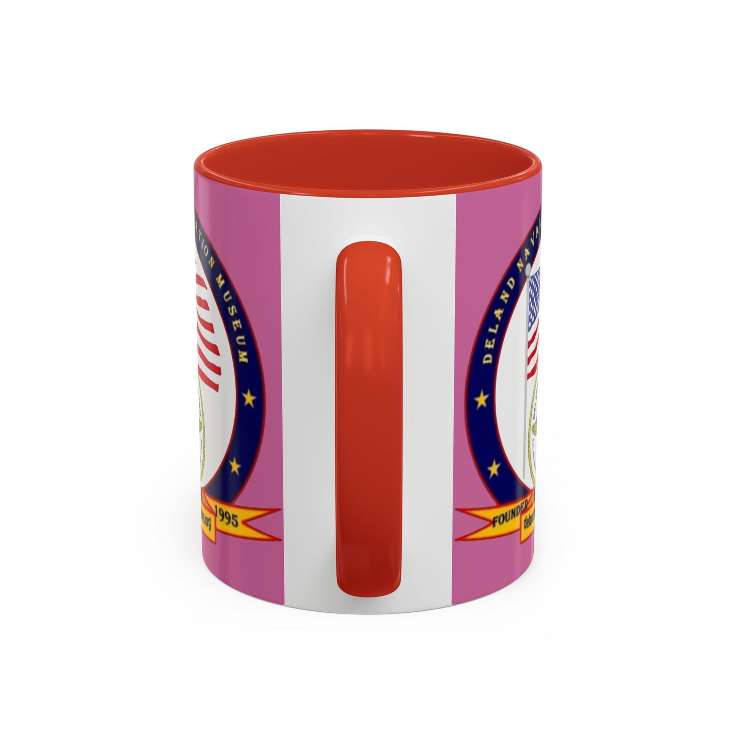 DeLand Naval Air Station Museum Pink Accent Mug by theGreenDragonTavern.shop