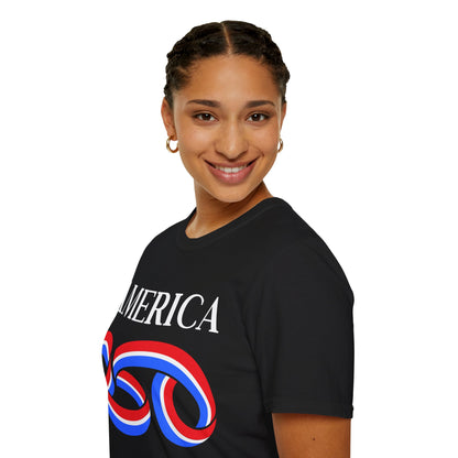 America 250 White font, Dark colors, Unisex T-Shirt by theGreenDragonTavern.shop