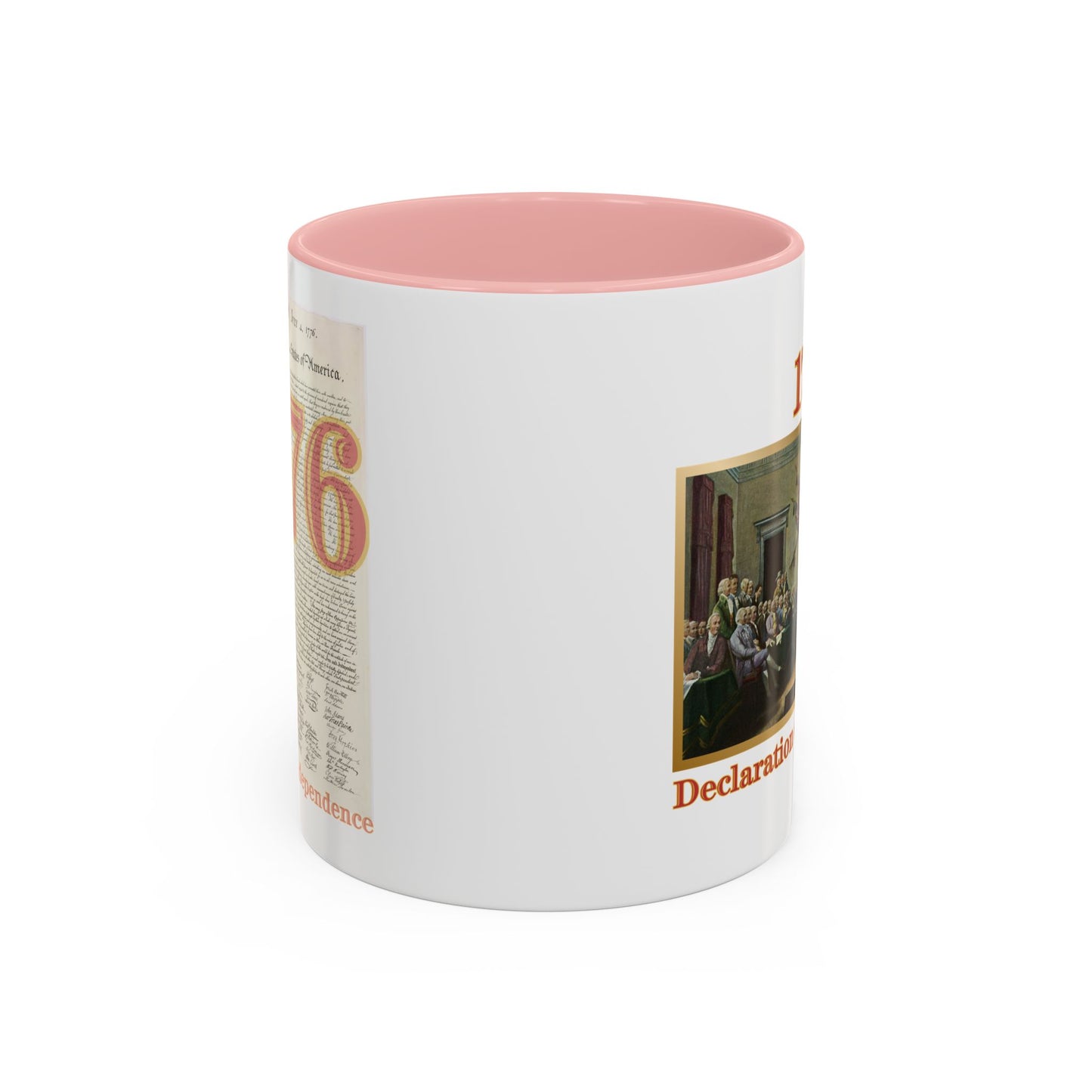 Declaration of Independence White Accent Mug by theGreenDragonTavern.shop